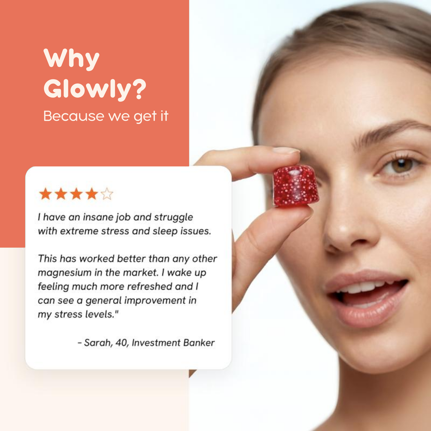 Glowly Magnesium & Ashwagandha Gummies