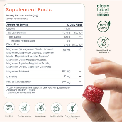 Glowly Magnesium & Ashwagandha Gummies